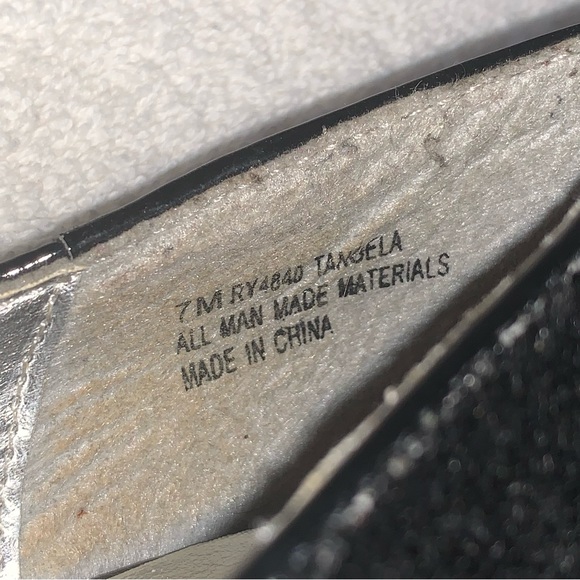 Women’s 7M RAMPAGE TANGELA Black & Silver Sparkly Glitter 4 1/2” High Heels EXC - Picture 11 of 15